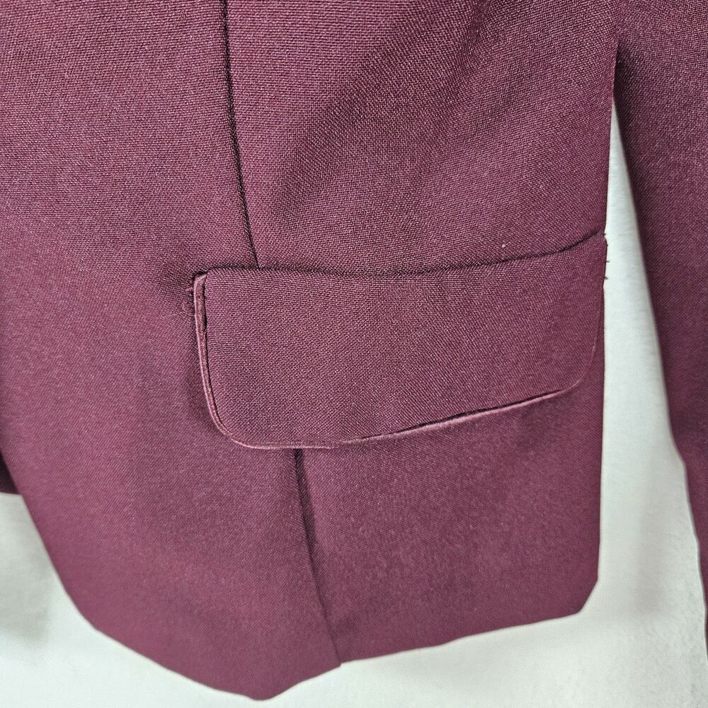 Be Smart Maroon Unlined Dress Blazer Women's Size 7/8 Workwear, Classic, Biz - Picture 3 of 8